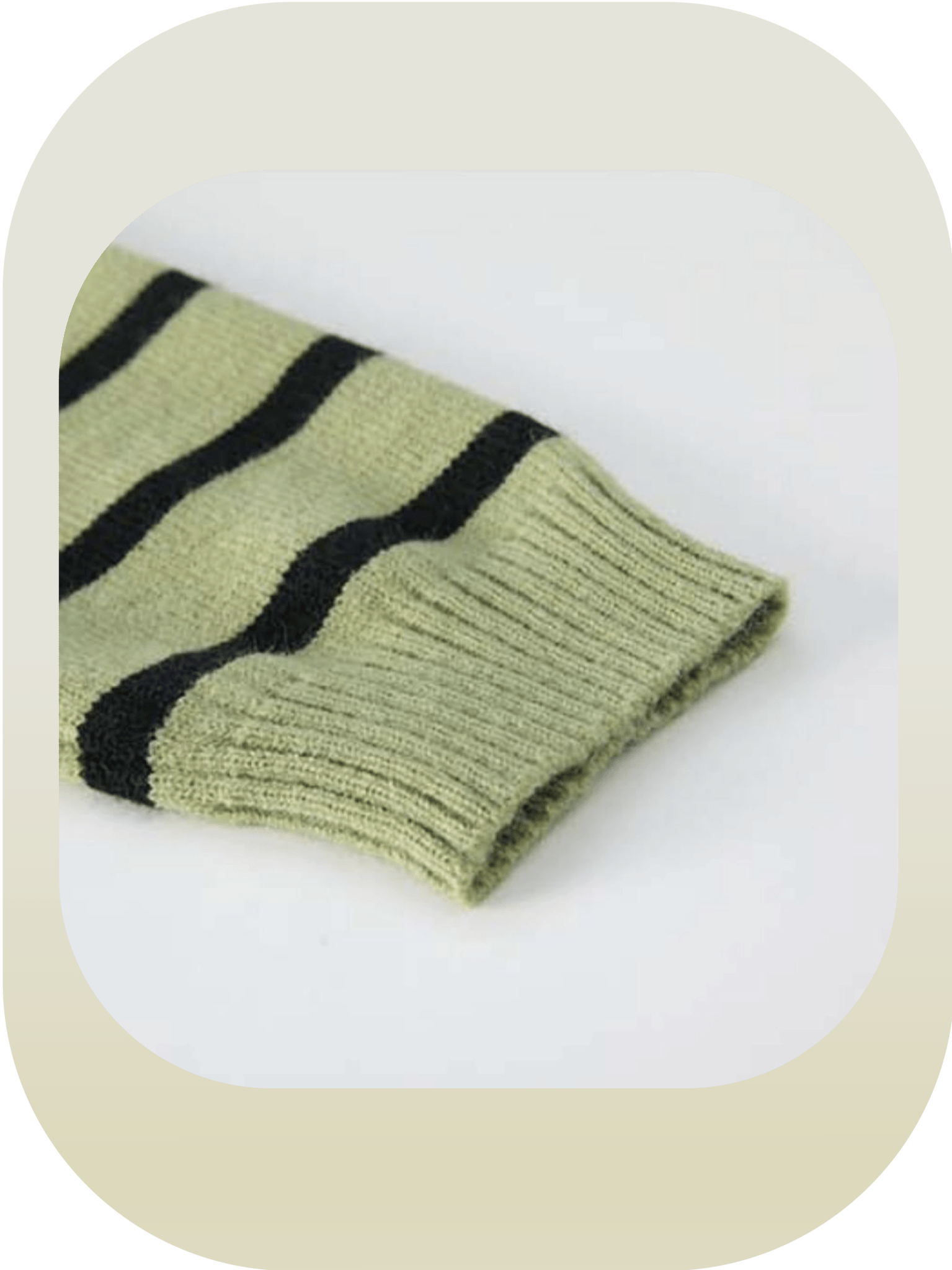 Design Collar Stripe Knit - LOVE POMME POMME