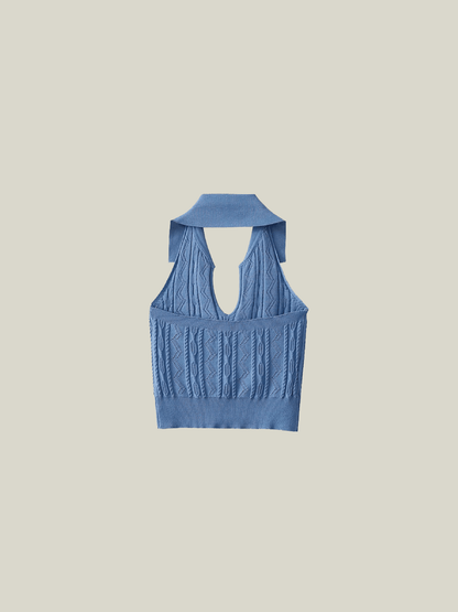 Designed V-Neck Vest - LOVE POMME POMME