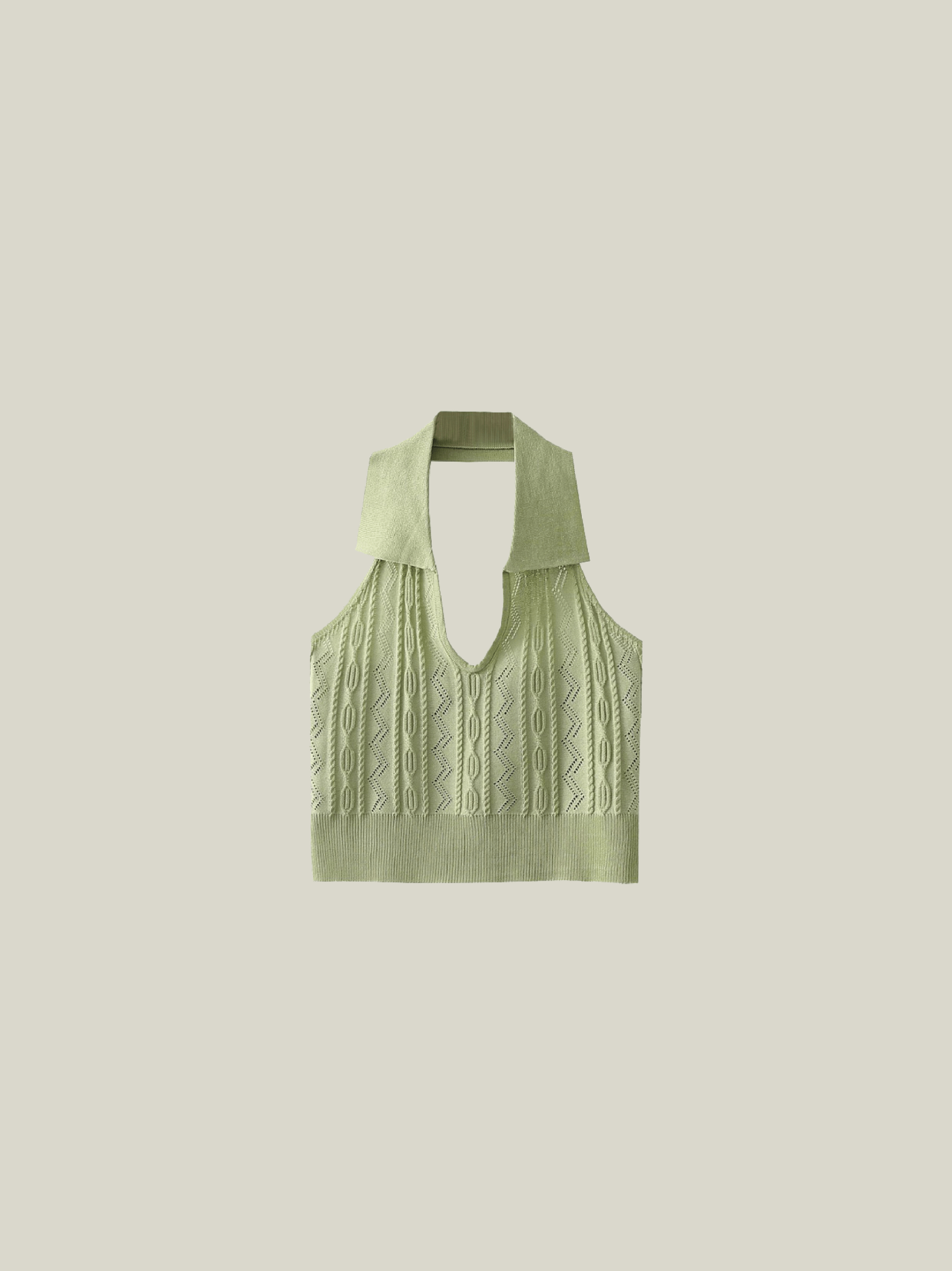 Designed V-Neck Vest - LOVE POMME POMME