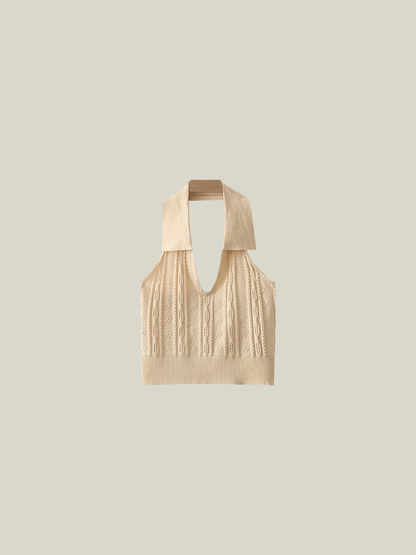 Designed V-Neck Vest - LOVE POMME POMME