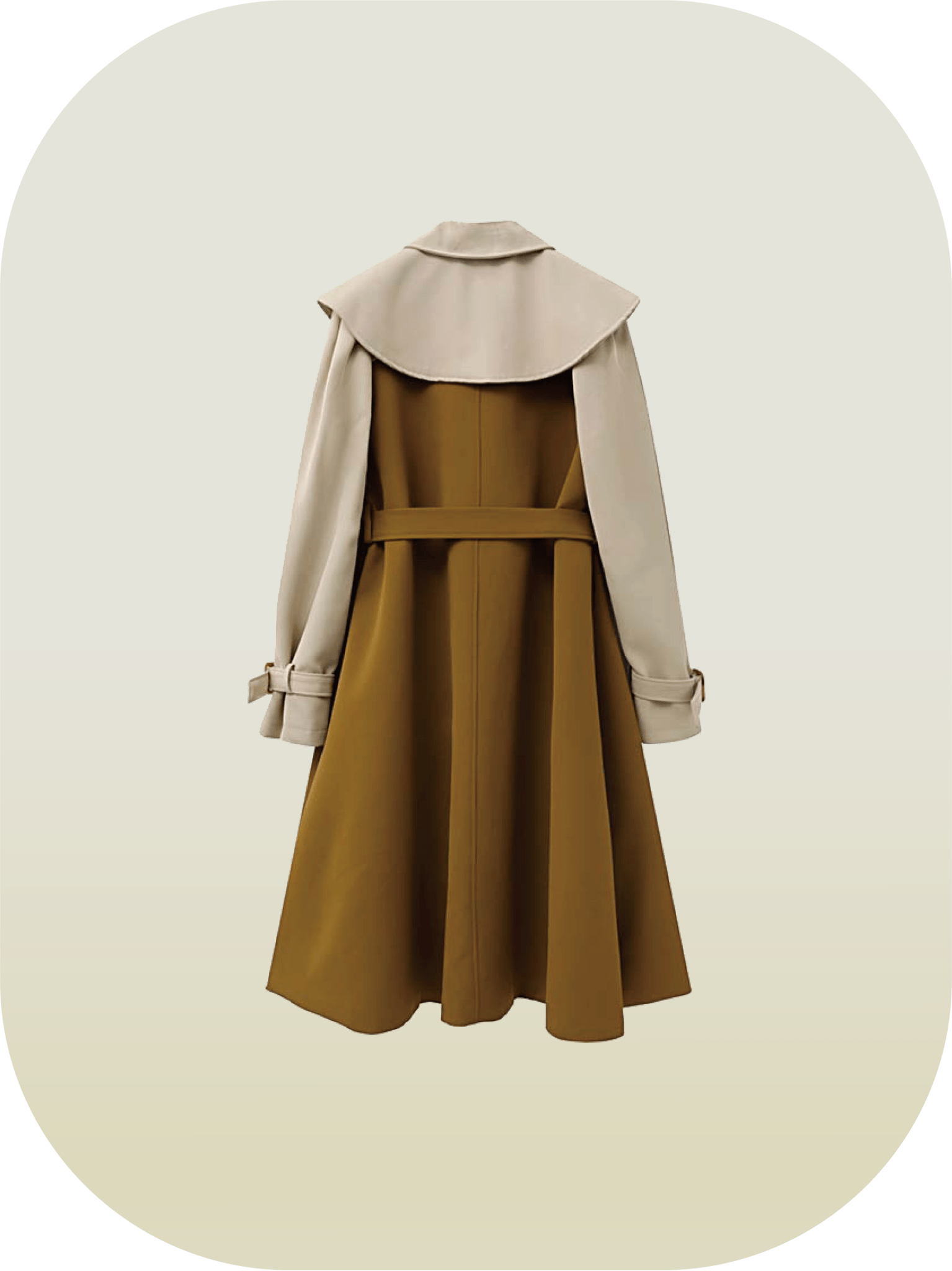 Double Collar Belted Trench Coat - LOVE POMME POMME