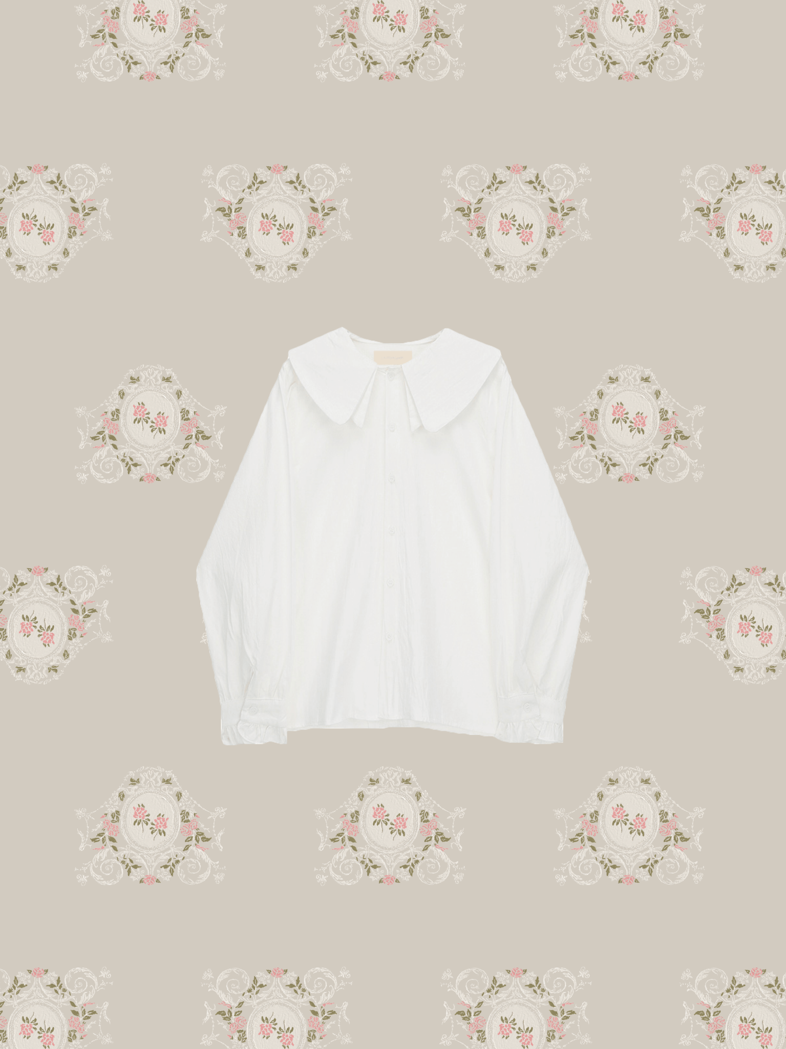 Double Collar Design Blouse - LOVE POMME POMME