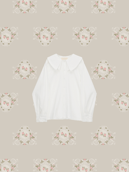 Double Collar Design Blouse - LOVE POMME POMME