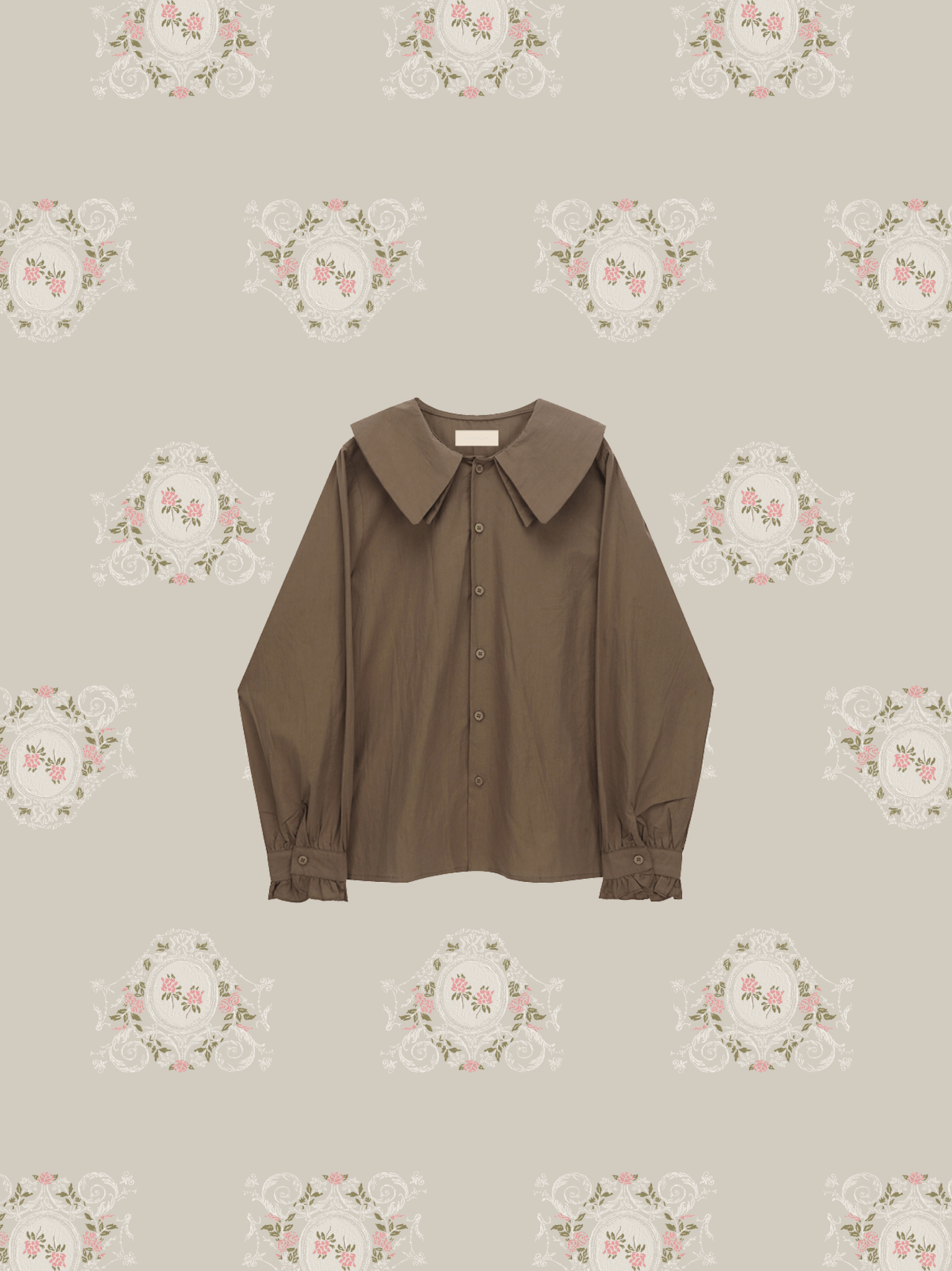 Double Collar Design Blouse - LOVE POMME POMME