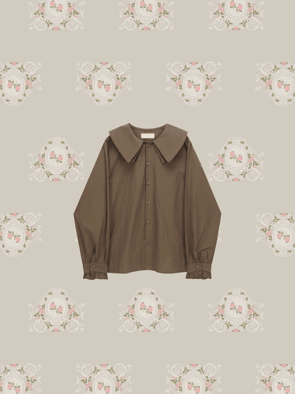 Double Collar Design Blouse - LOVE POMME POMME