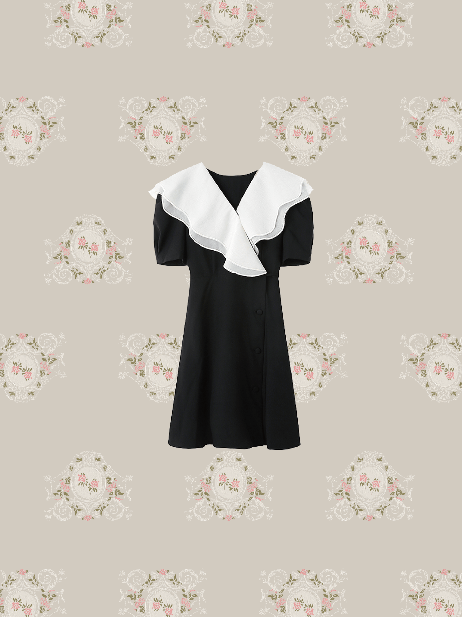 Double Collar French Dress - LOVE POMME POMME