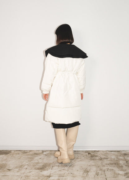 Double Collar Puff Down Coat - LOVE POMME POMME