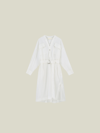 Double Pocket Stand Collar One Piece - LOVE POMME POMME