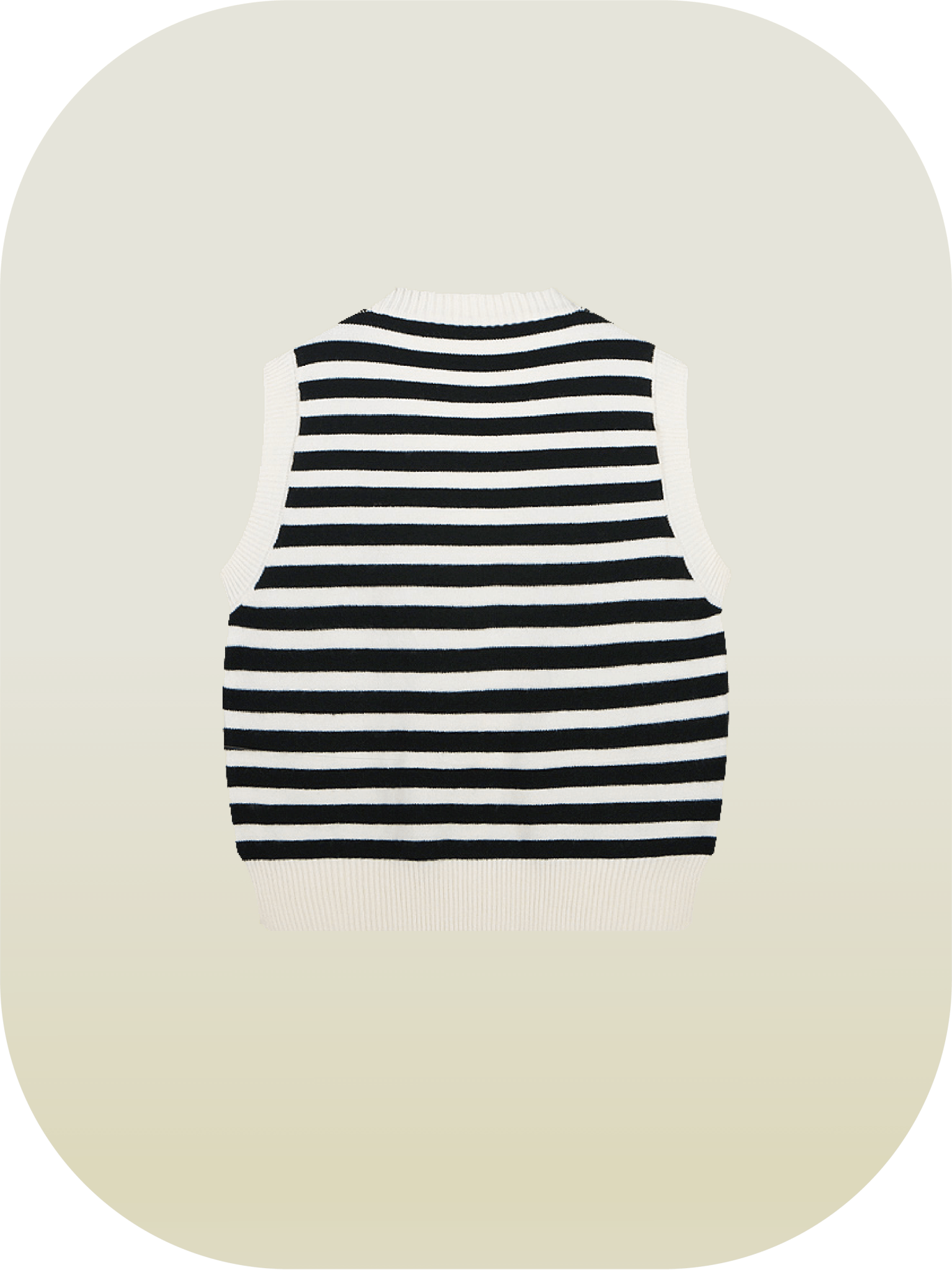Double Pocket Striped Knit Vest - LOVE POMME POMME