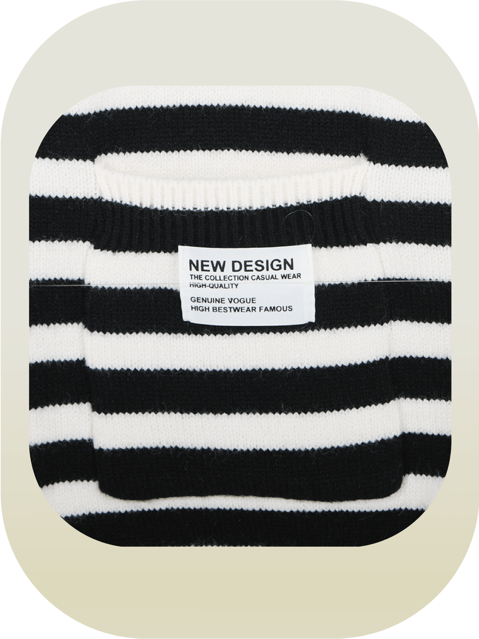 Double Pocket Striped Knit Vest - LOVE POMME POMME
