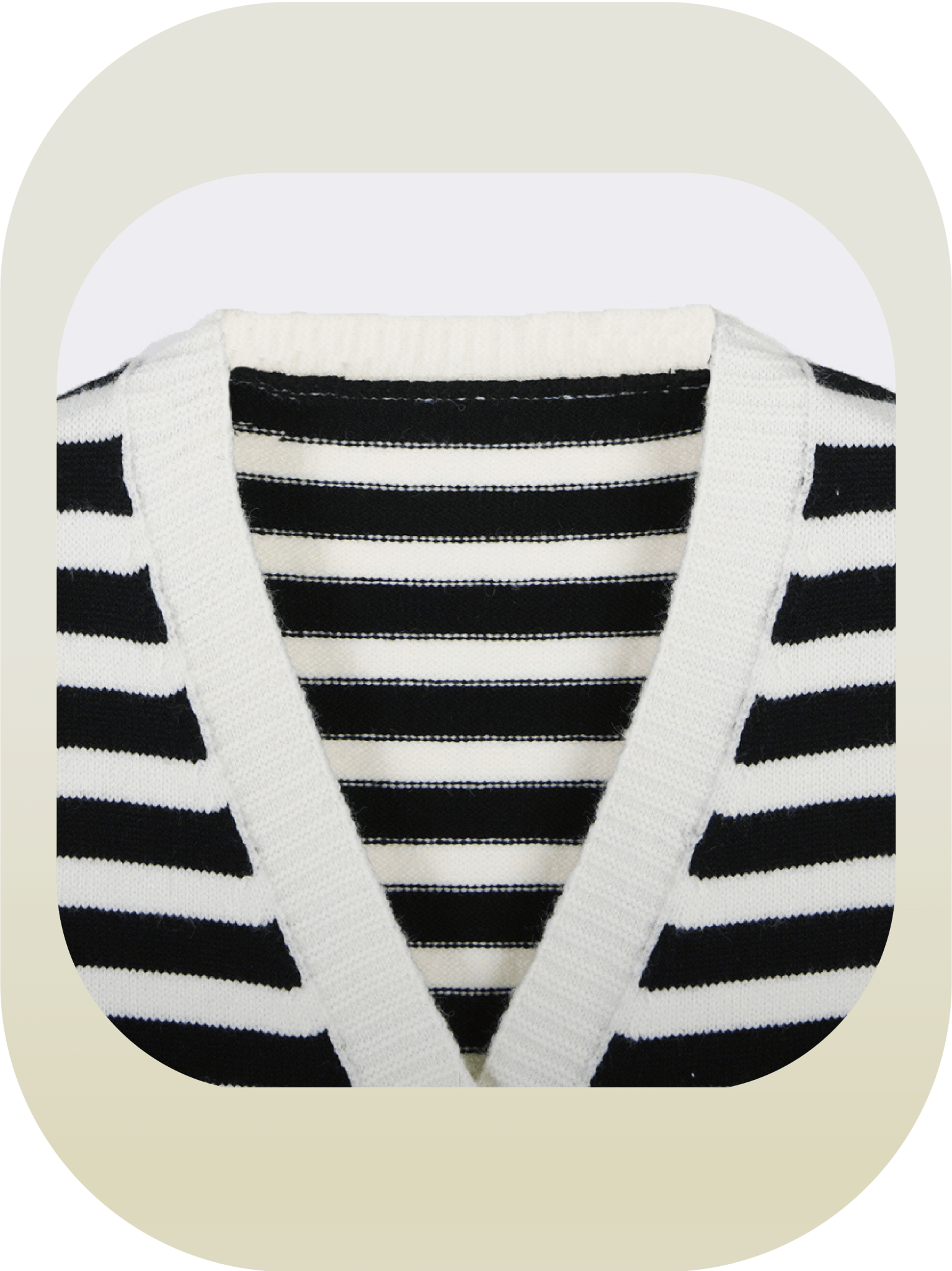 Double Pocket Striped Knit Vest - LOVE POMME POMME