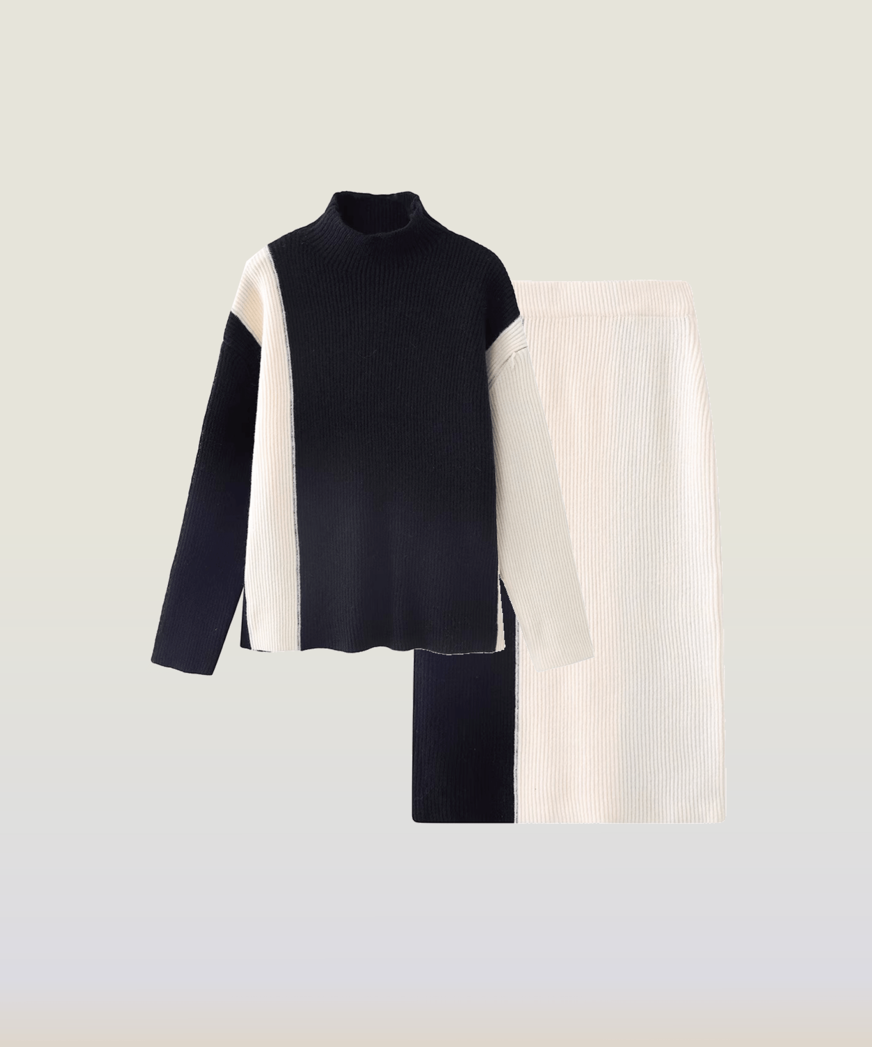 Elegant Bicolor Knit Set Up - LOVE POMME POMME