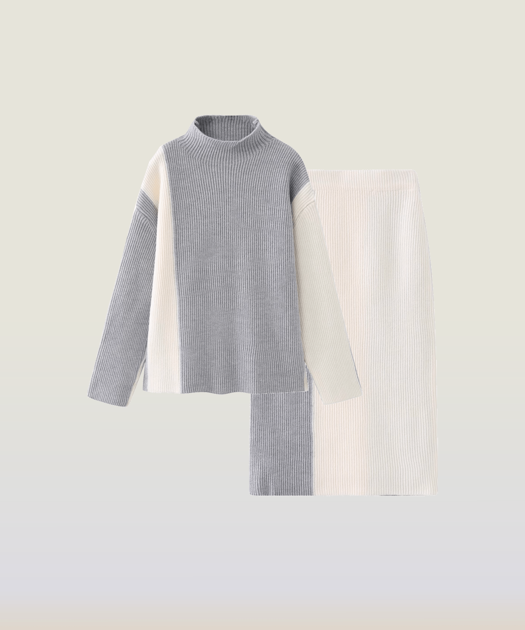 Elegant Bicolor Knit Set Up - LOVE POMME POMME