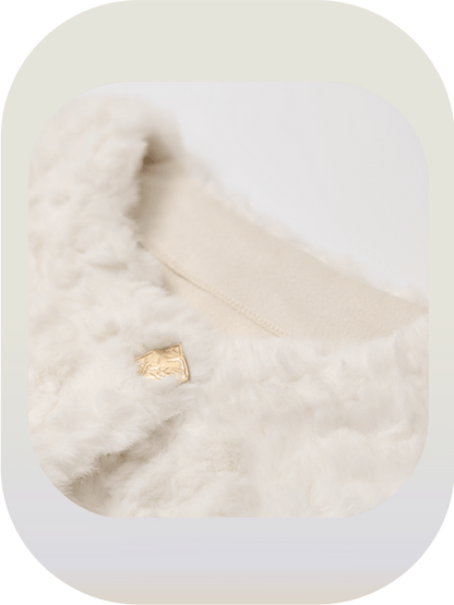 Elegant Style Buttoned Fur Jacket - LOVE POMME POMME