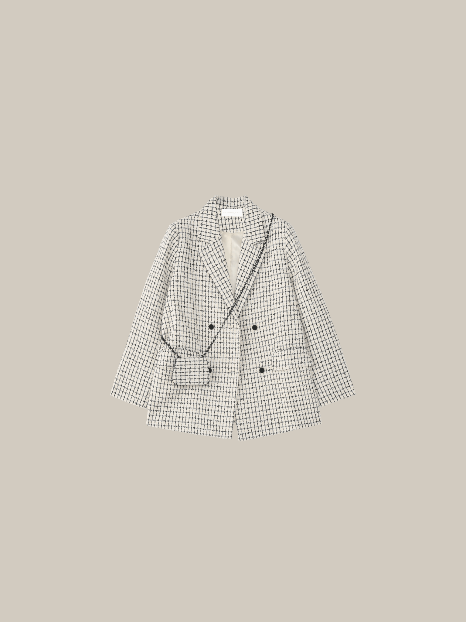 Elegant Style Check Jacket - LOVE POMME POMME