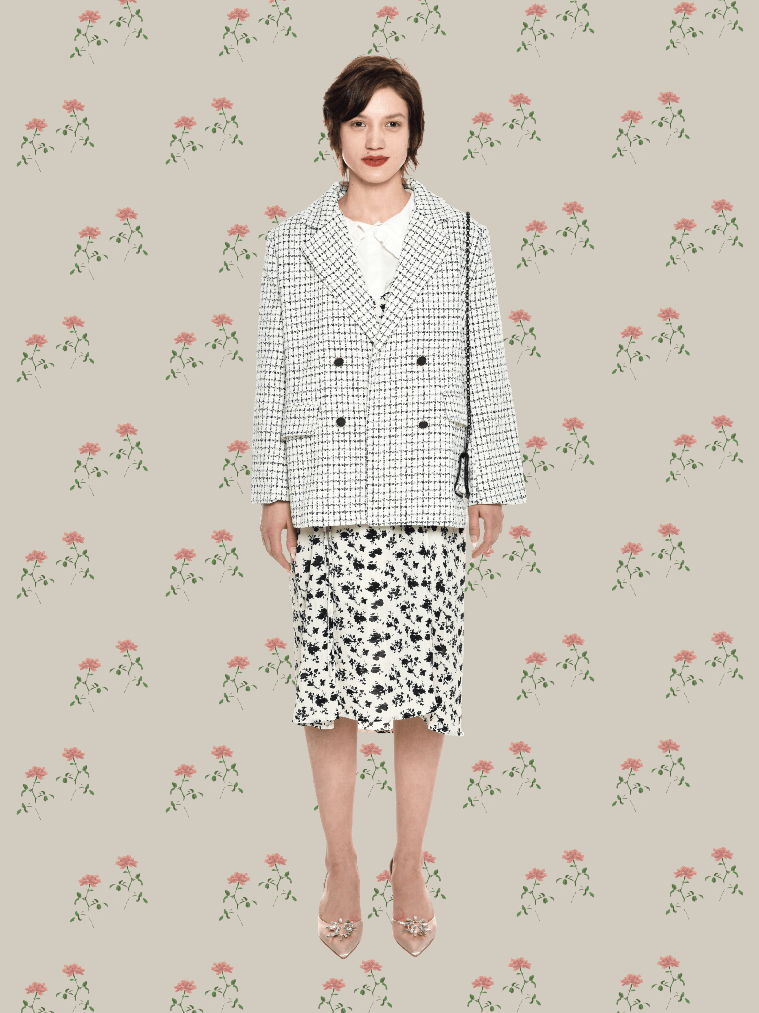 Elegant Style Check Jacket - LOVE POMME POMME