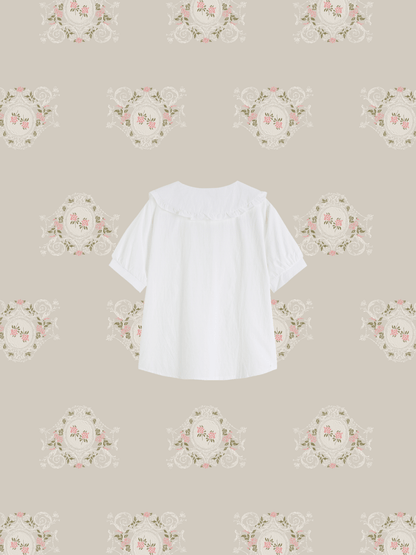 Embroidered Baby Collar Shirt - LOVE POMME POMME