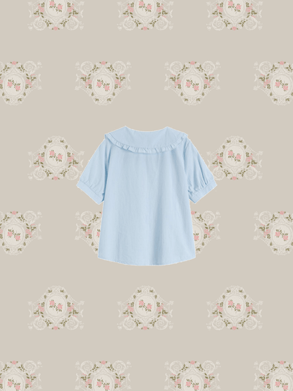 Embroidered Baby Collar Shirt - LOVE POMME POMME