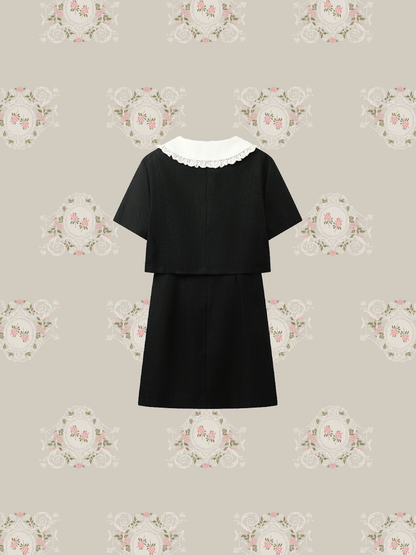 Fake Two Black Dress - LOVE POMME POMME