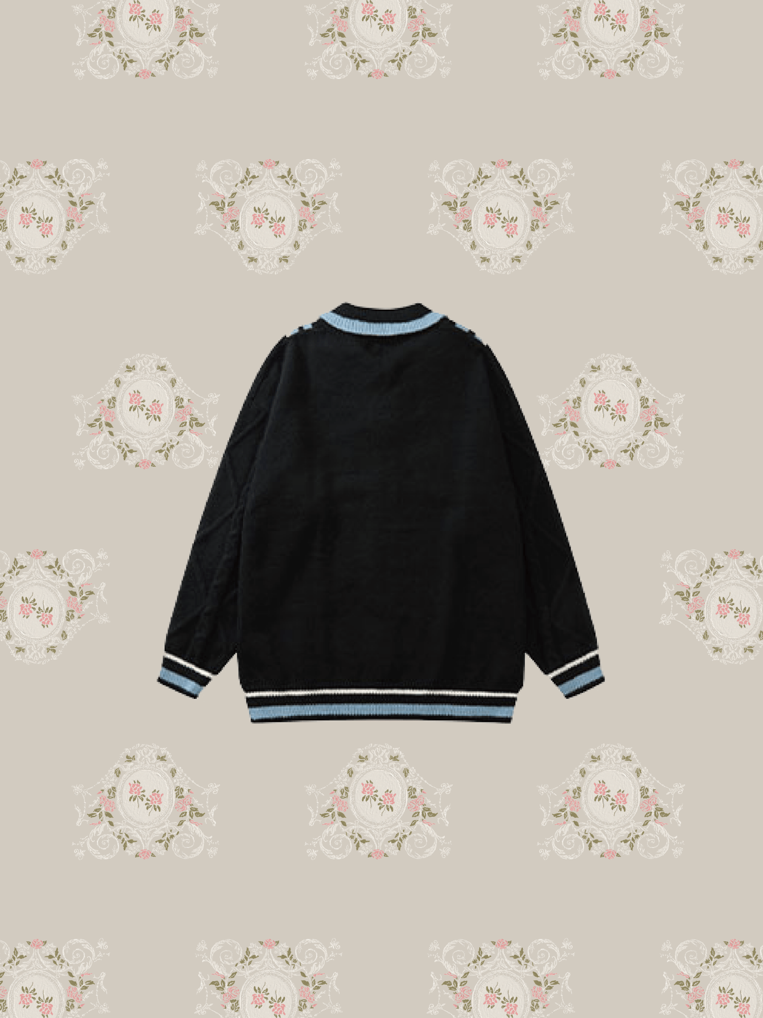 Fake Two Preppy Style Sweater - LOVE POMME POMME