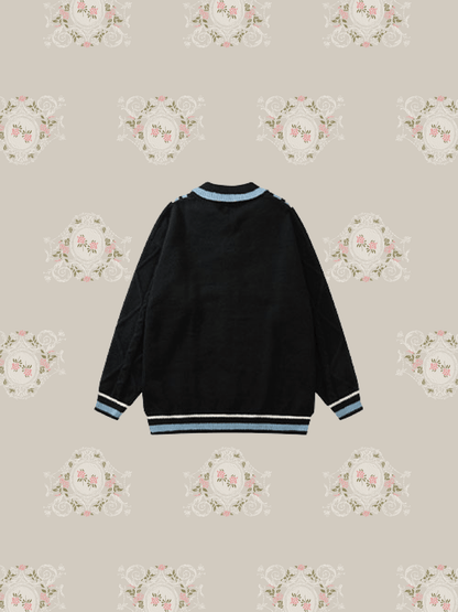 Fake Two Preppy Style Sweater - LOVE POMME POMME