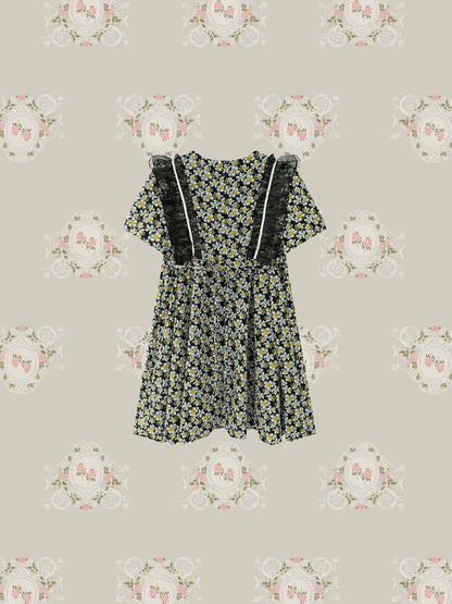 Floral A-Type Dress - LOVE POMME POMME