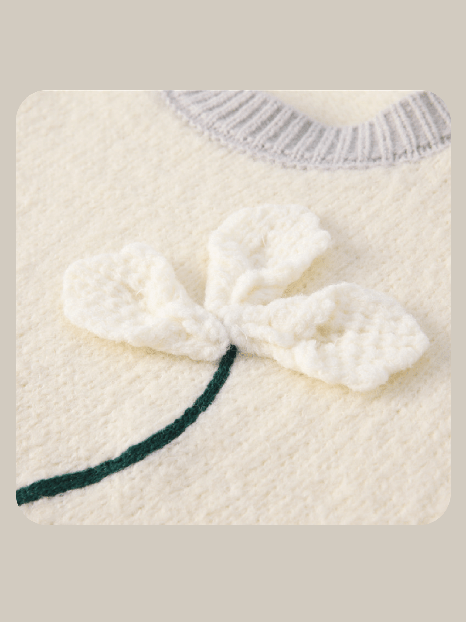 Flower Applique Knit - LOVE POMME POMME