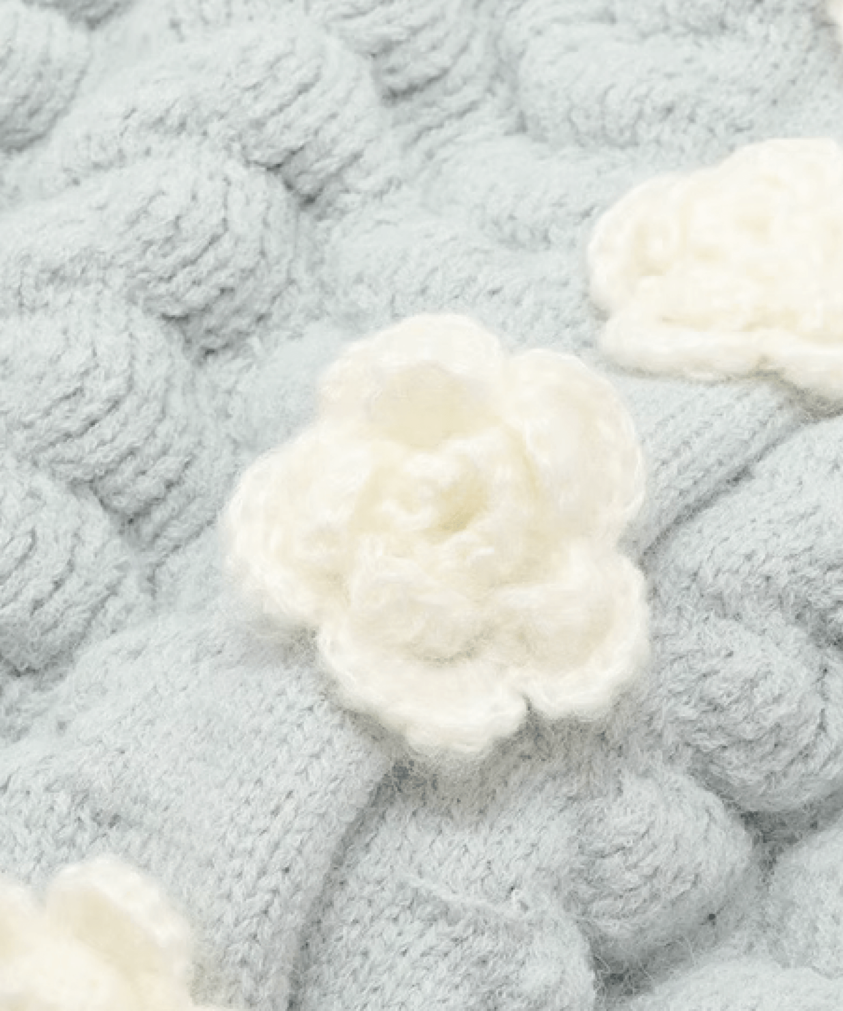 Flower Button Wave Rib Cardigan. フラワーボタンウェーブリブカーディガン - LOVE POMME POMME