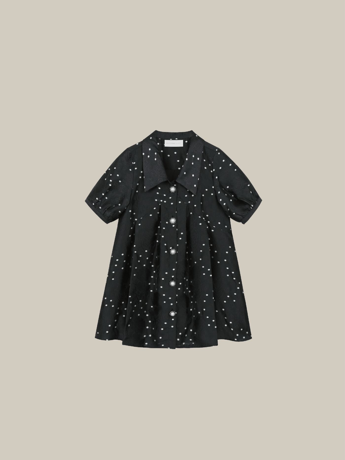 Flower Embroidery Dot One Piece - LOVE POMME POMME
