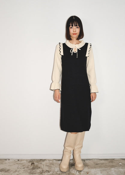 Frill Collar Knit Dress - LOVE POMME POMME