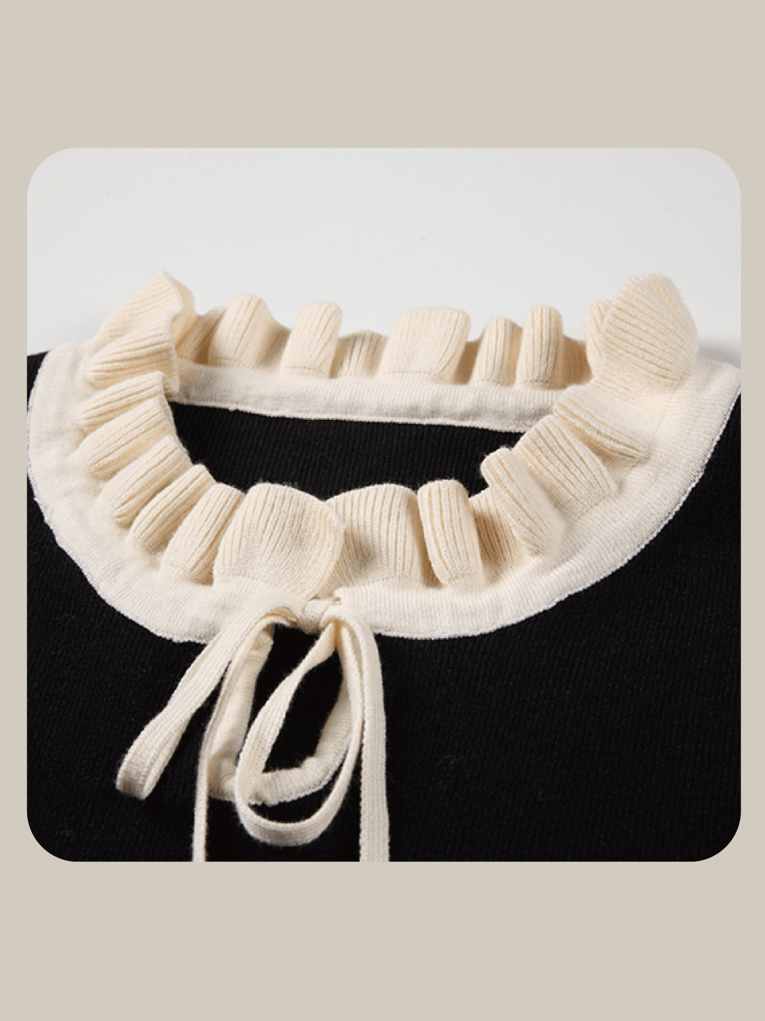 Frill Collar Knit Dress - LOVE POMME POMME