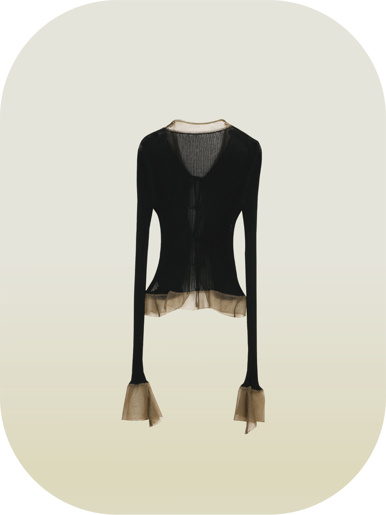 Frill Deco Fitted Cardigan - LOVE POMME POMME