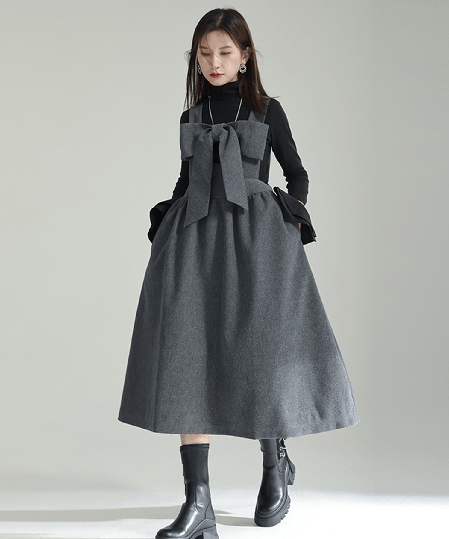 Front Ribbon Sleeveless Onepiece - LOVE POMME POMME