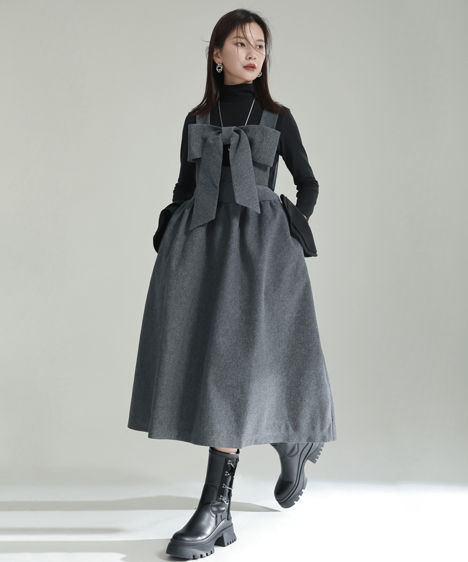 Front Ribbon Sleeveless Onepiece - LOVE POMME POMME