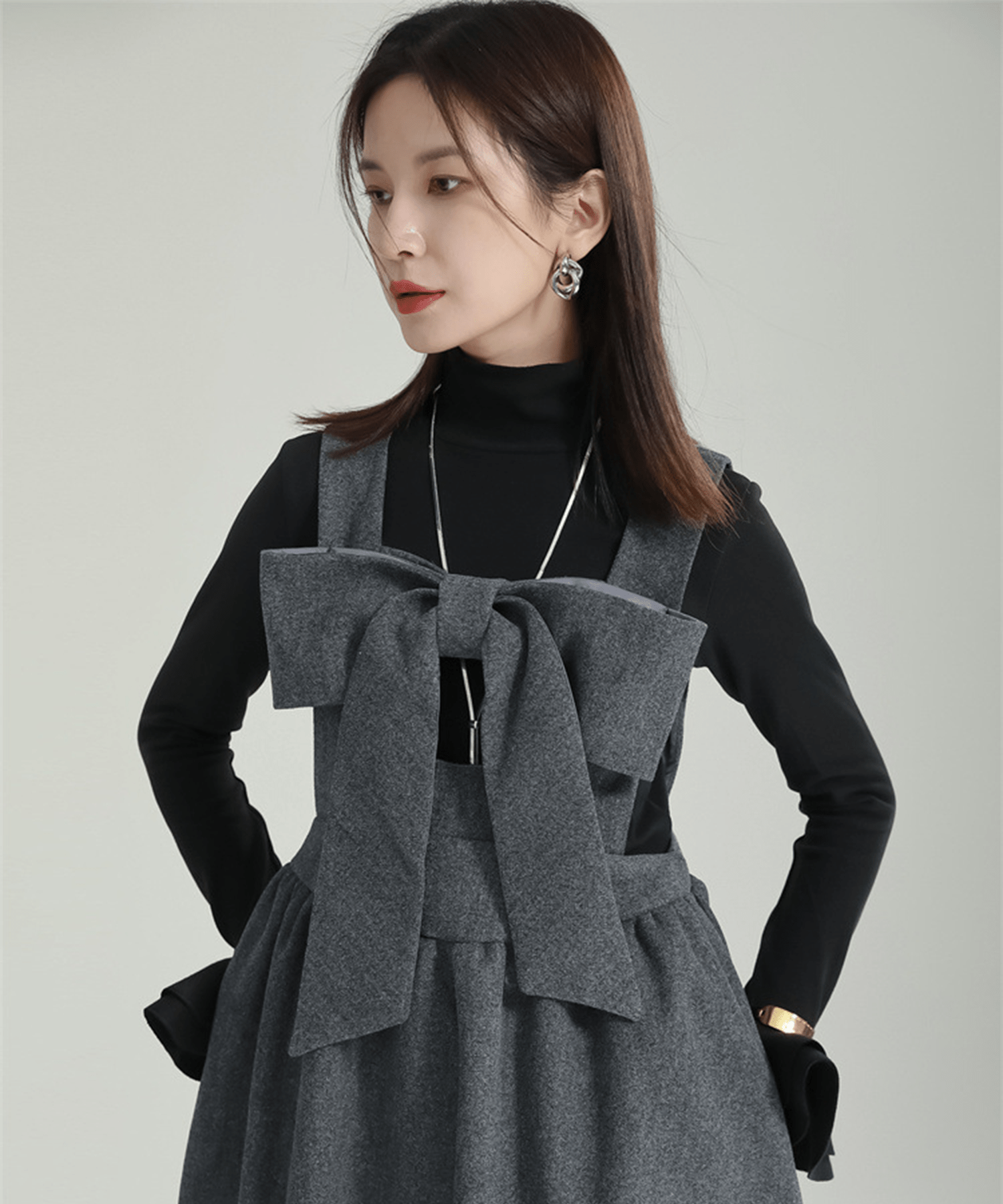 Front Ribbon Sleeveless Onepiece - LOVE POMME POMME