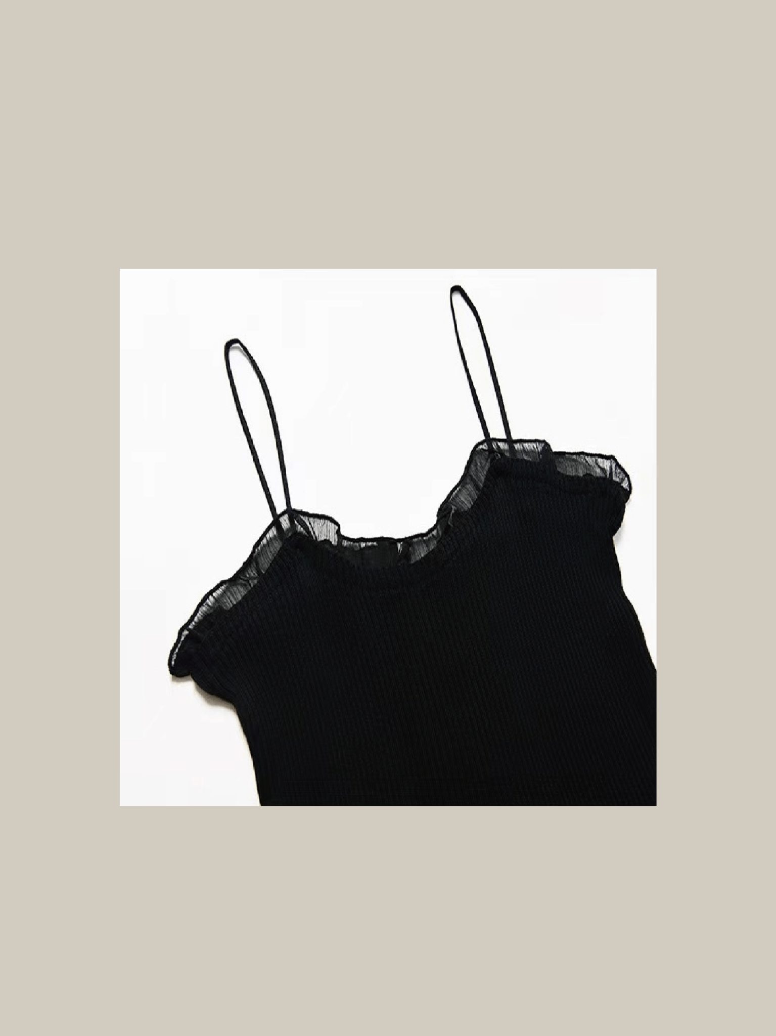 Front Tie Rib Camisole - LOVE POMME POMME