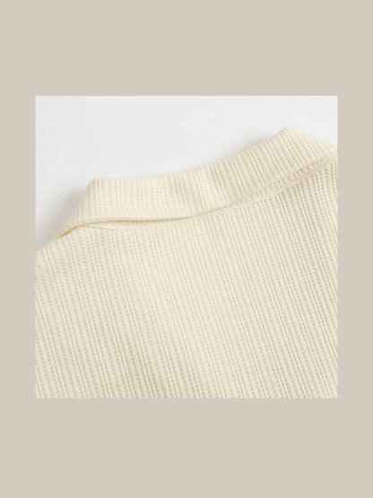 Front Tie Rib Knit Top - LOVE POMME POMME