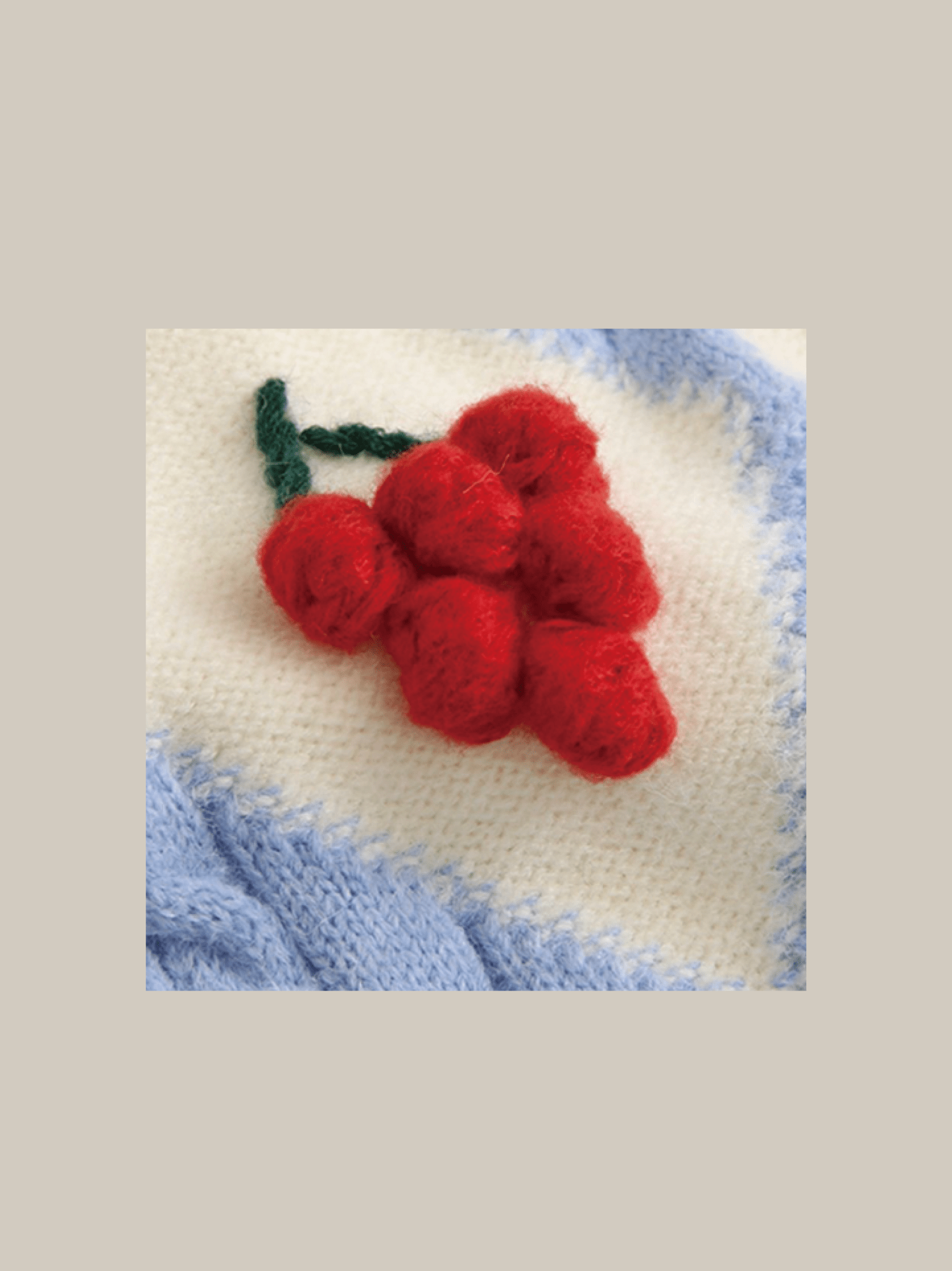 Fruits Applique Knit Cardigan - LOVE POMME POMME