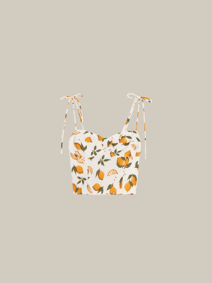 Fruits Design Chiffon Bustier - LOVE POMME POMME