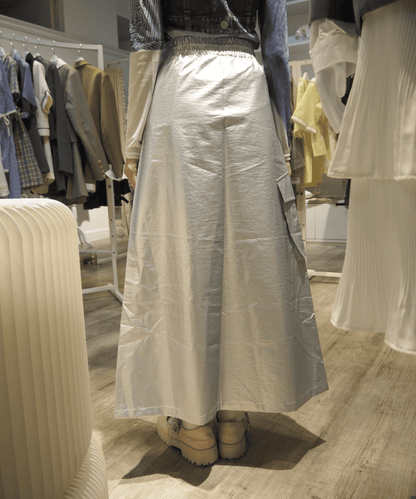 Functional Style Silver Skirt ファンクショナルスタイルシルバースカート - LOVE POMME POMME