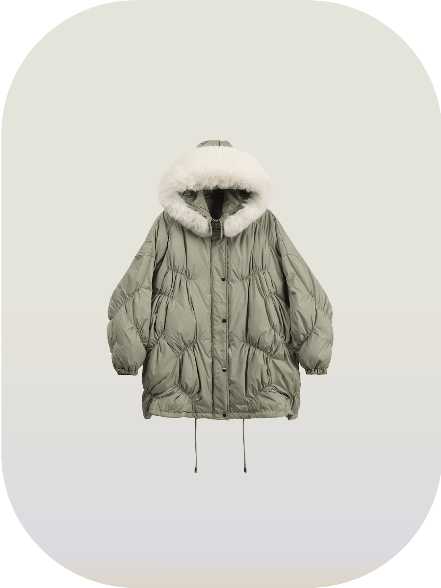 Fur Hooded Down Coat - LOVE POMME POMME