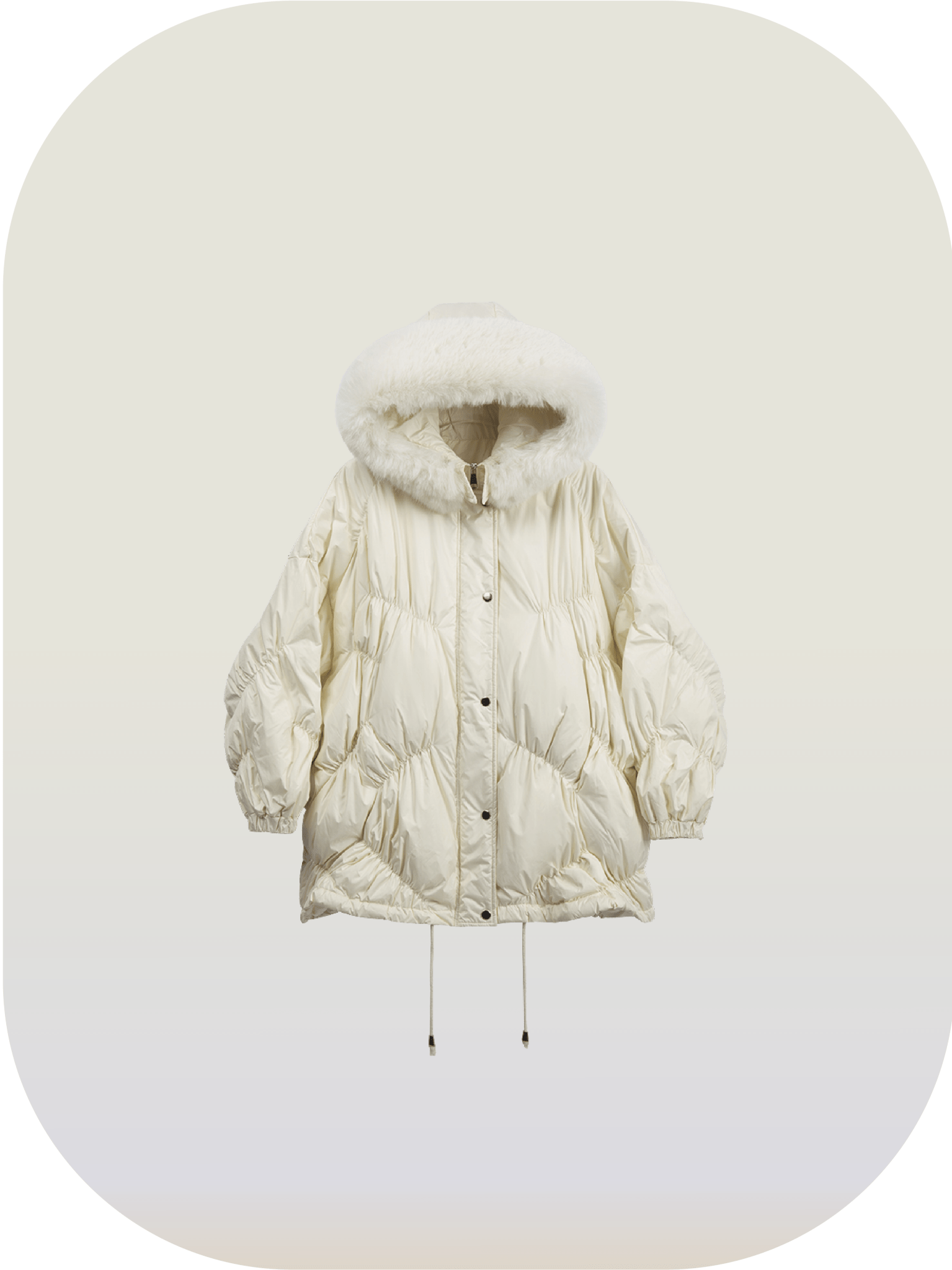 Fur Hooded Down Coat - LOVE POMME POMME