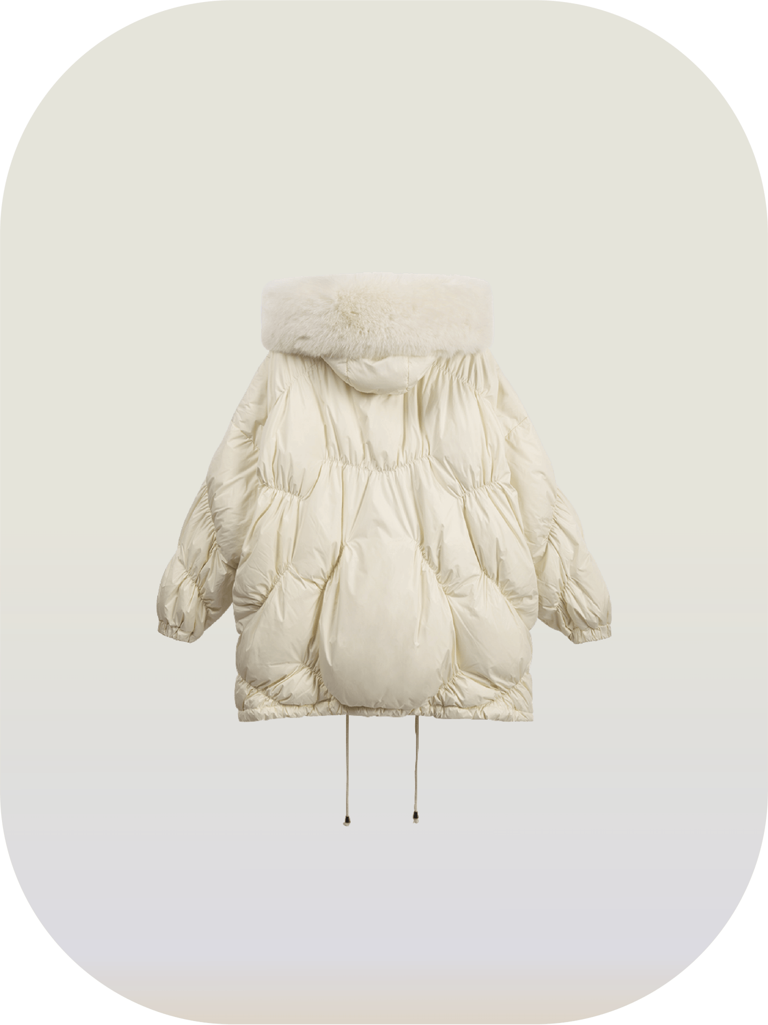 Fur Hooded Down Coat - LOVE POMME POMME