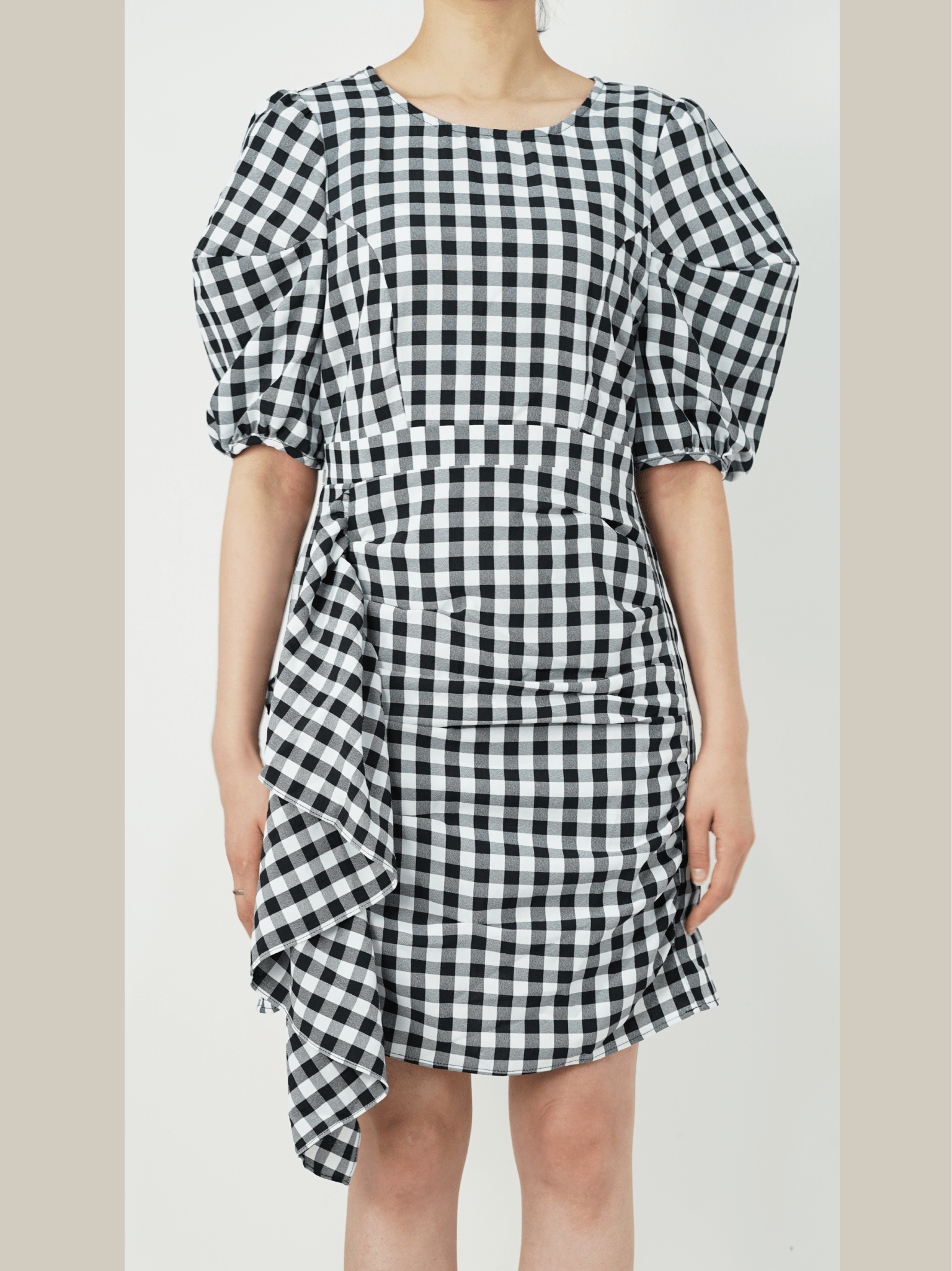 Gingham Puff One Piece - LOVE POMME POMME