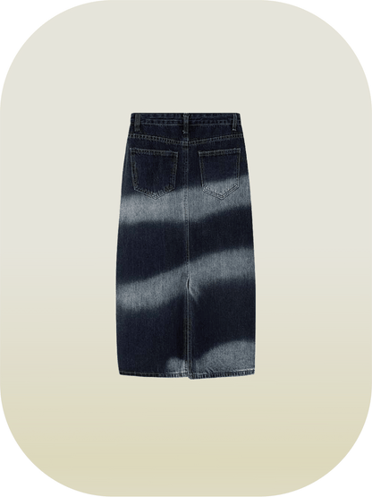 Gradual High Waist Denim Skirt - LOVE POMME POMME