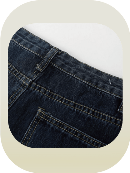 Gradual High Waist Denim Skirt - LOVE POMME POMME