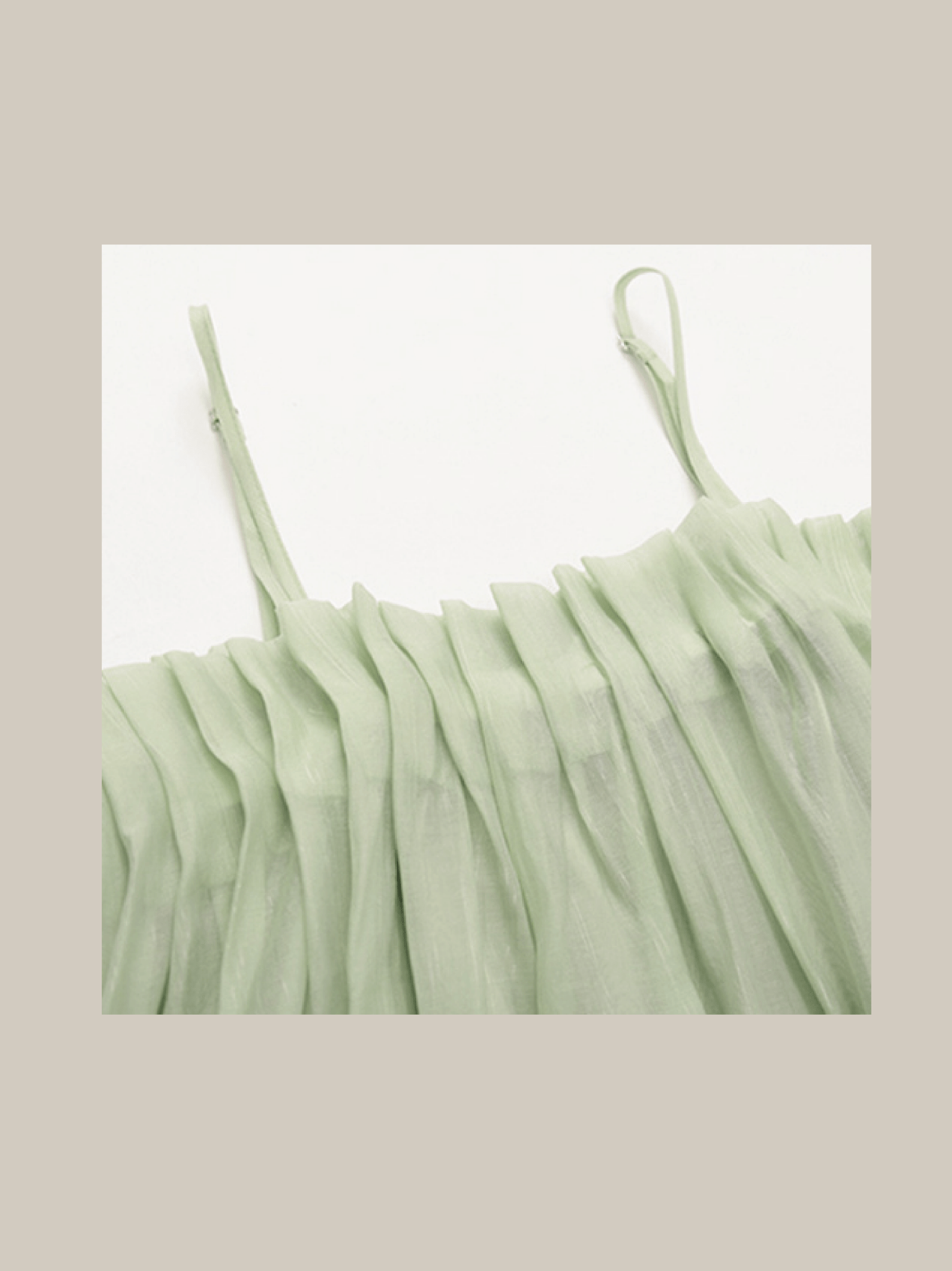 Green Slip Gauze Dress - LOVE POMME POMME