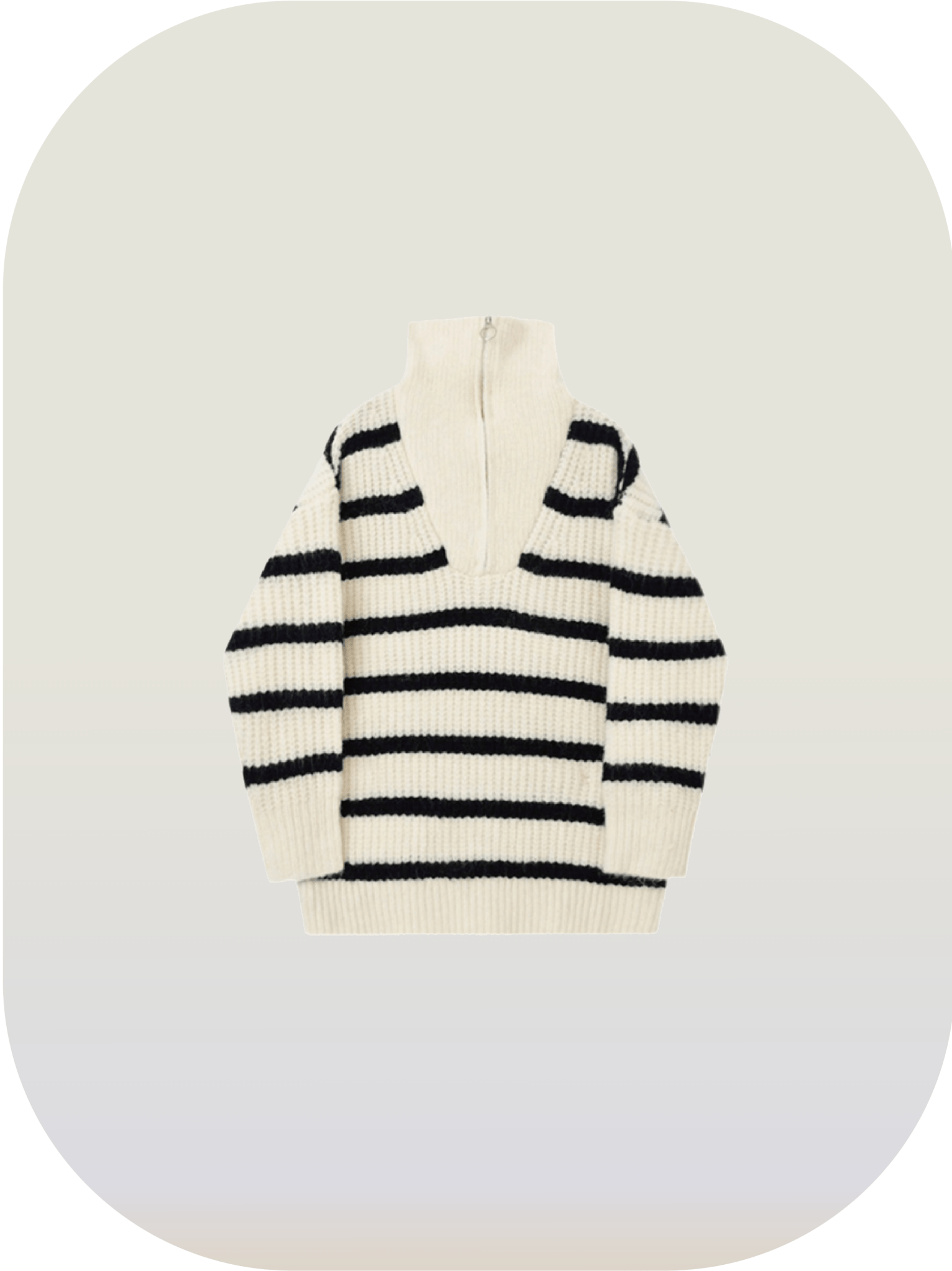 Half Zip Stripe Sweater - LOVE POMME POMME