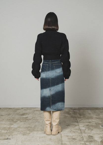 High Collar Puff Sleeve Knit - LOVE POMME POMME