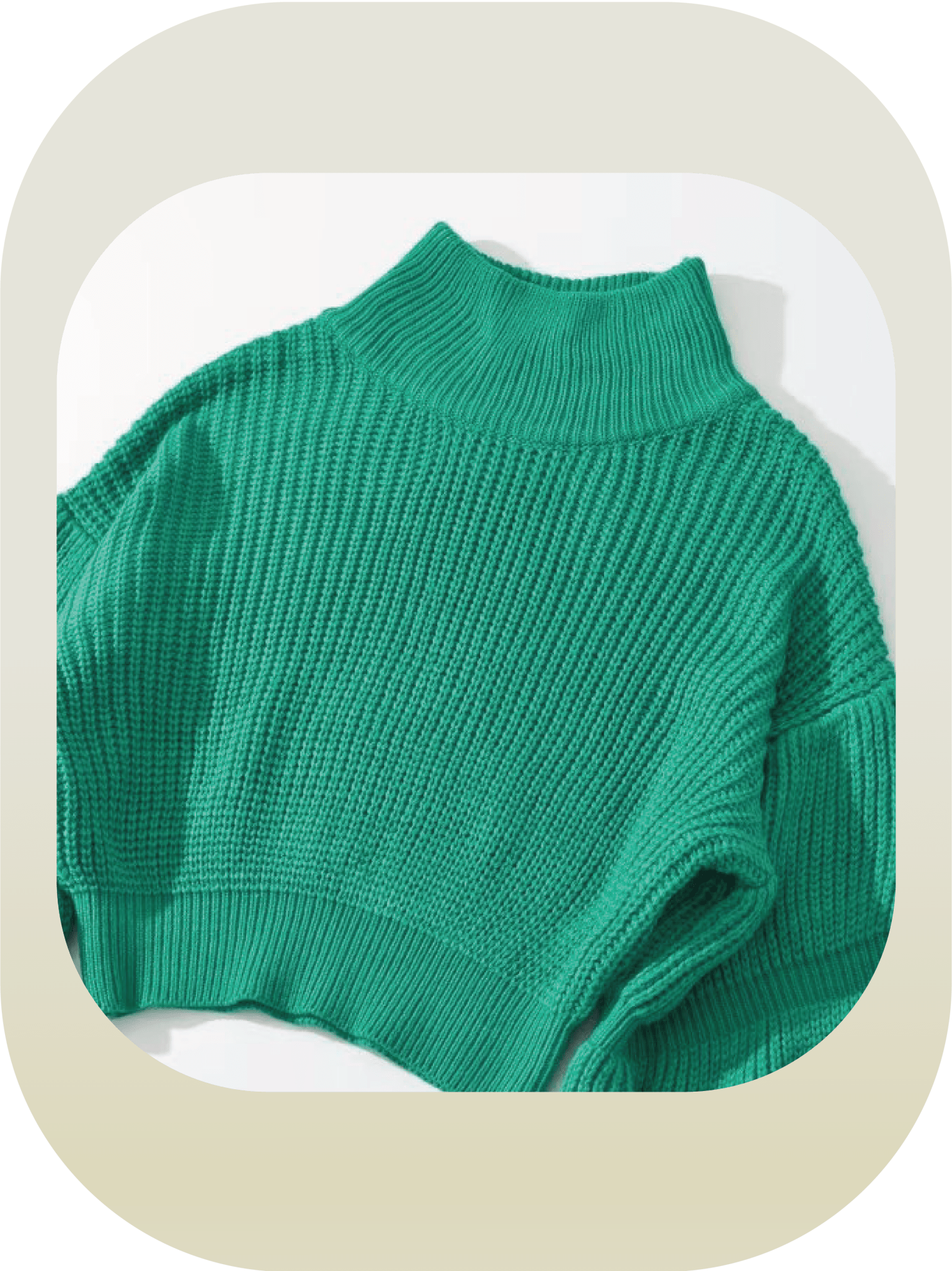 High Collar Puff Sleeve Knit - LOVE POMME POMME